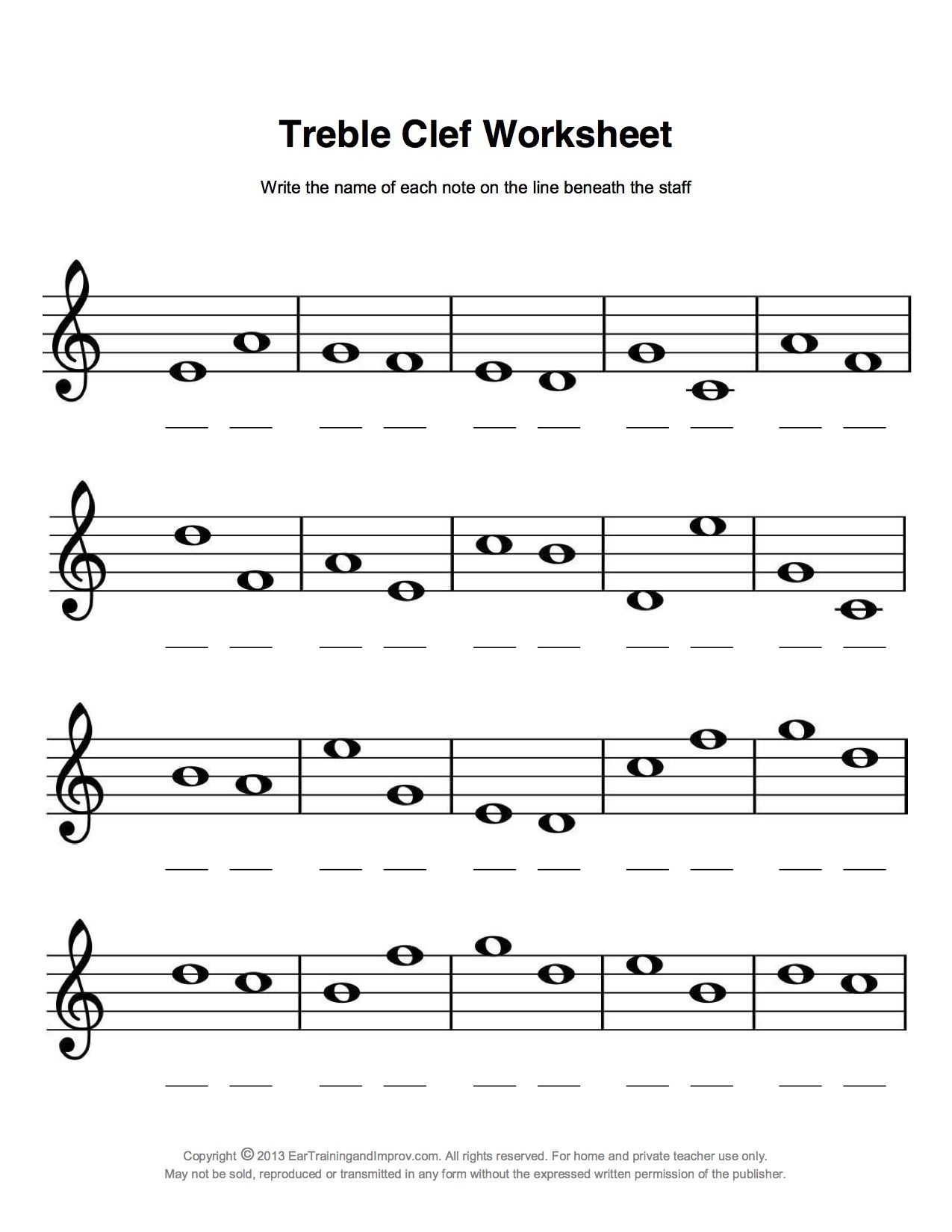 Free Printable Music Theory Worksheets