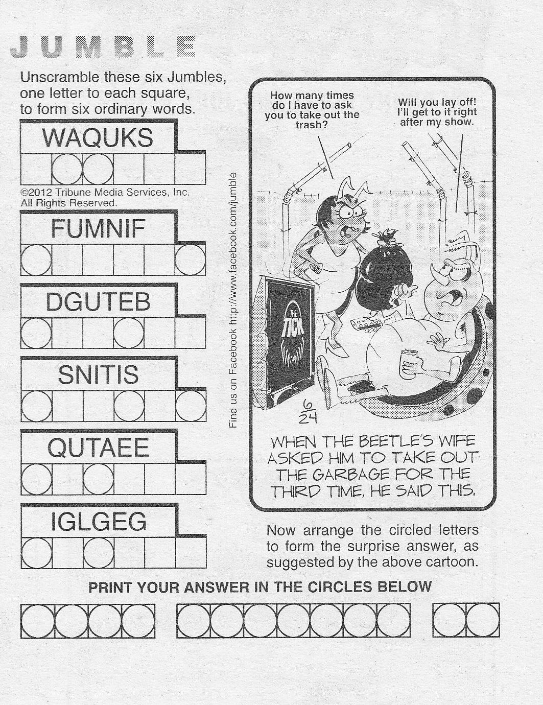 Discover 7 Jumble Word Puzzle And Free Printable Crossword Puzzles 