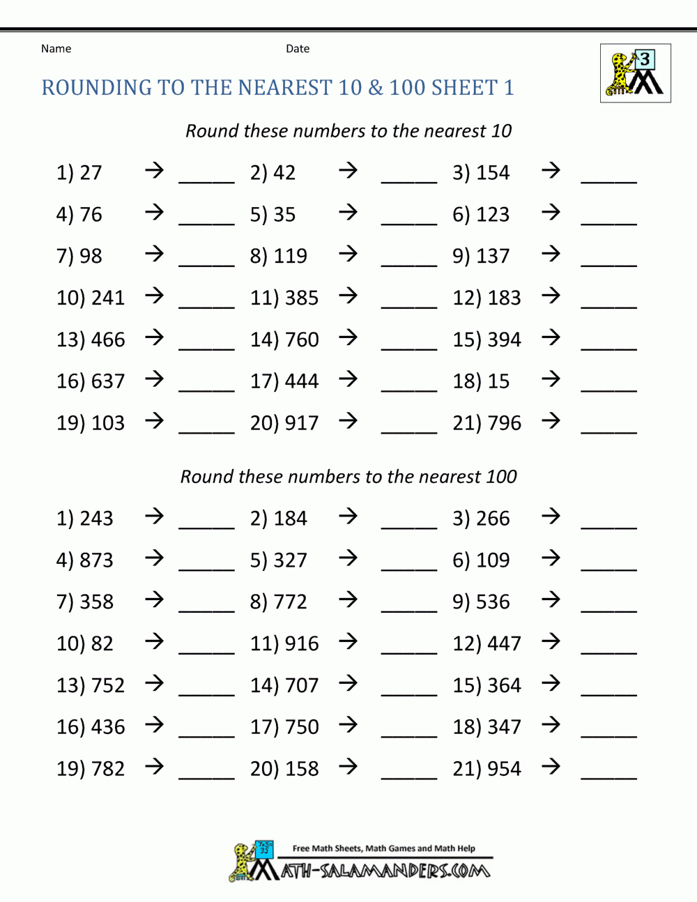 Discover 7 Rounding Numbers And Rounding Worksheets Ideas 