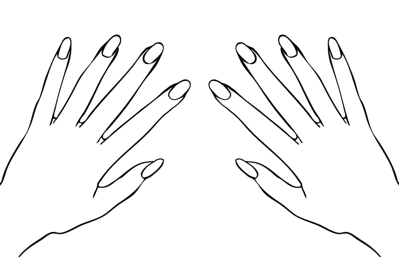 Printable Hand Template With Nails