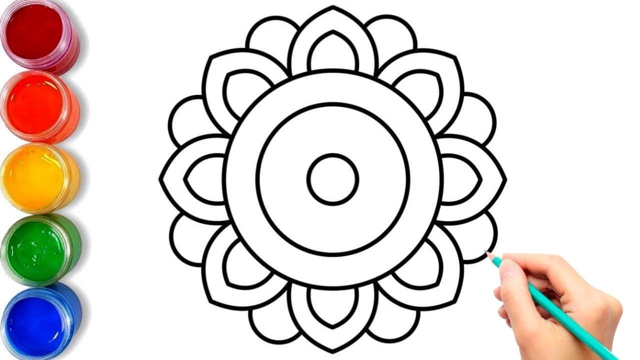 diwali rangoli drawing easy simple rangoli design for festival draw smart