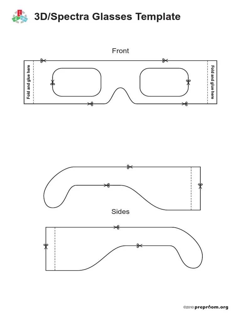 DIY 3D Glasses Template PDF