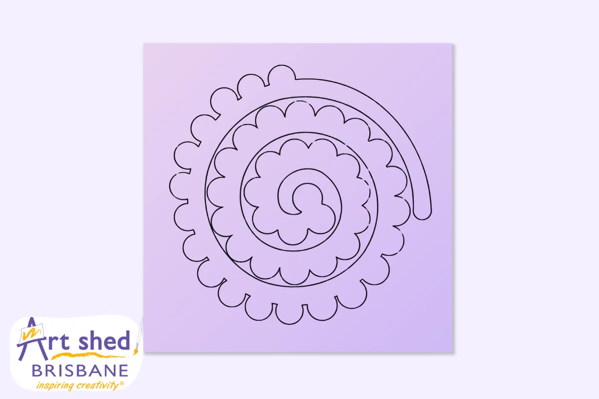 Printable Spiral Flower Template