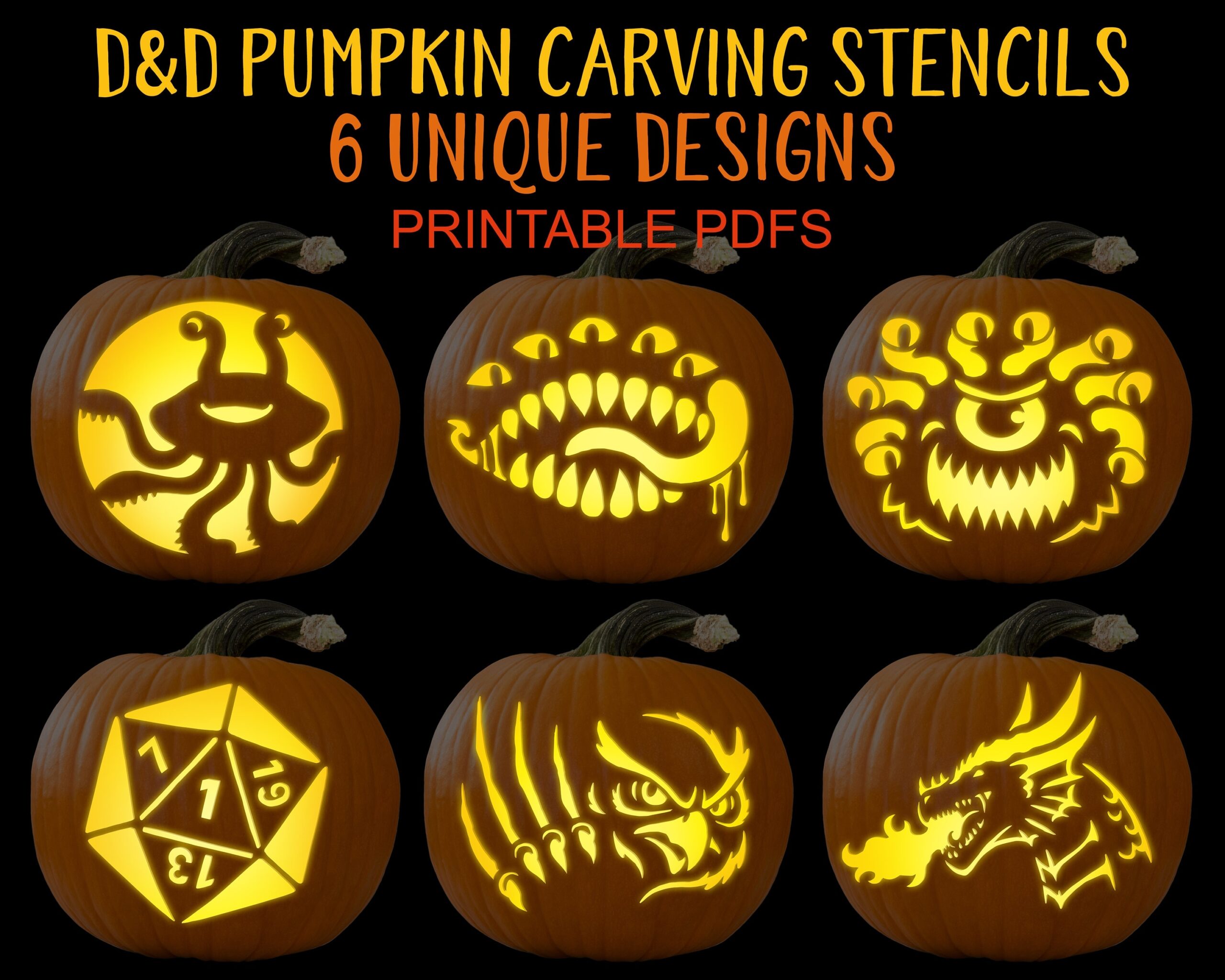 Printable Pumpkin Carving Templates Scary
