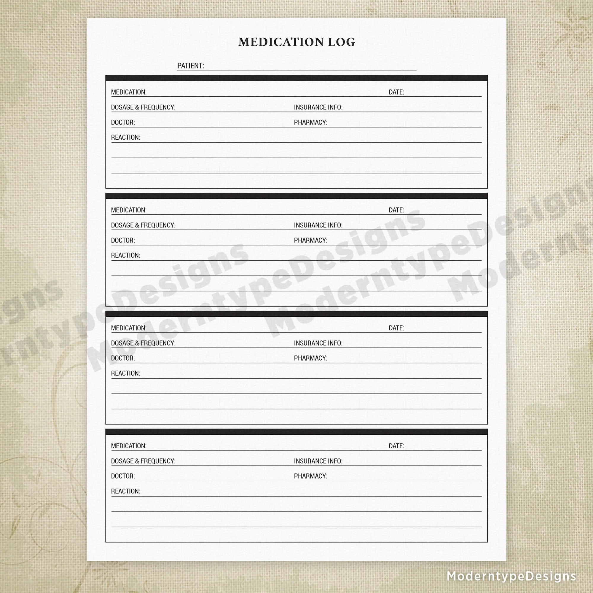 Doctor Visit Printable Kit For Patients
