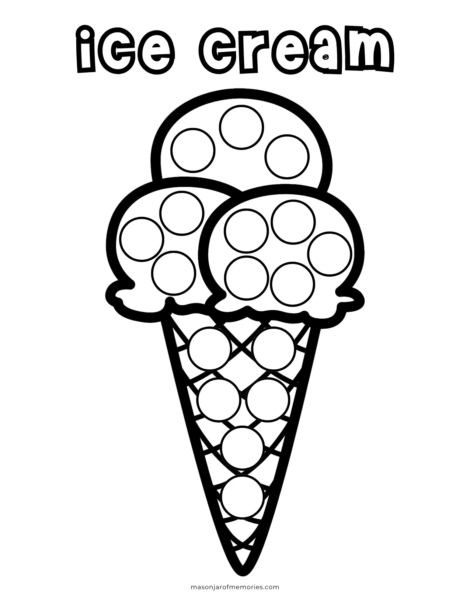 Dot Marker Sommer Malseiten Strand Bingo Dauber Printables PDF 