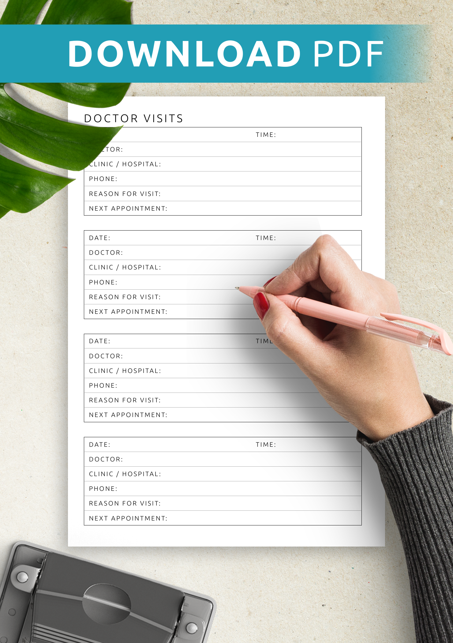 Printable Doctor Visit Form Template
