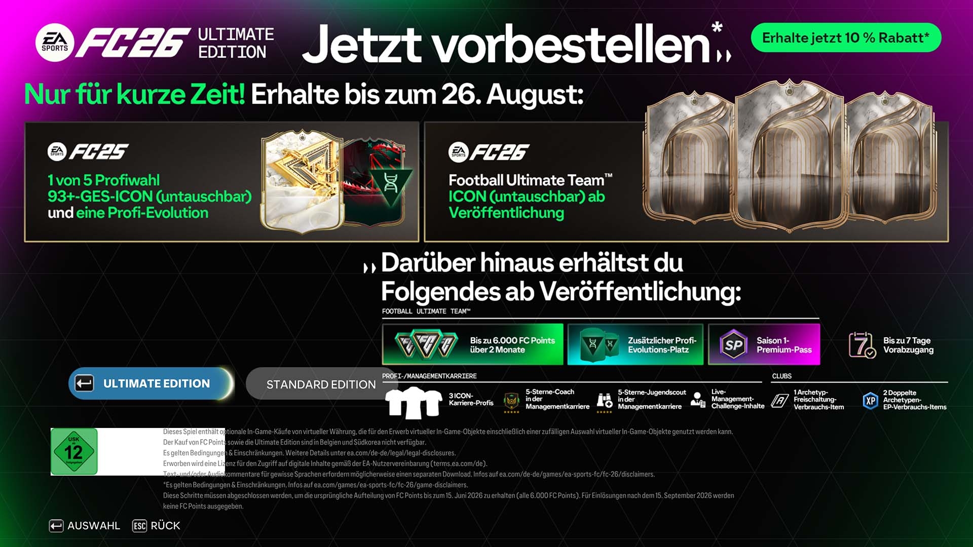 EA Sports FC 26 Vorbestellen Alle Editionen Bonus Inhalte Und 