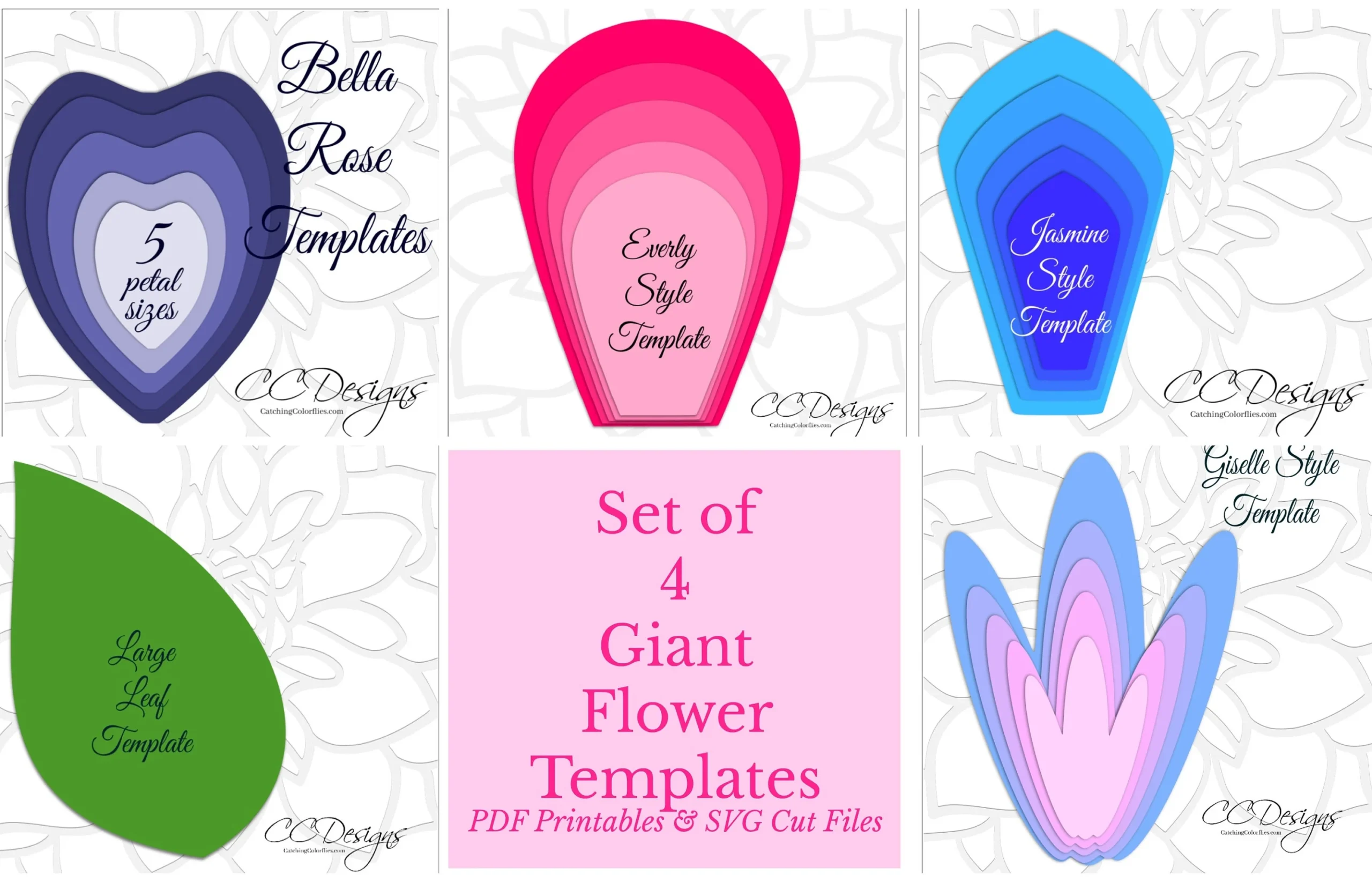 Large Flowre Template Printable