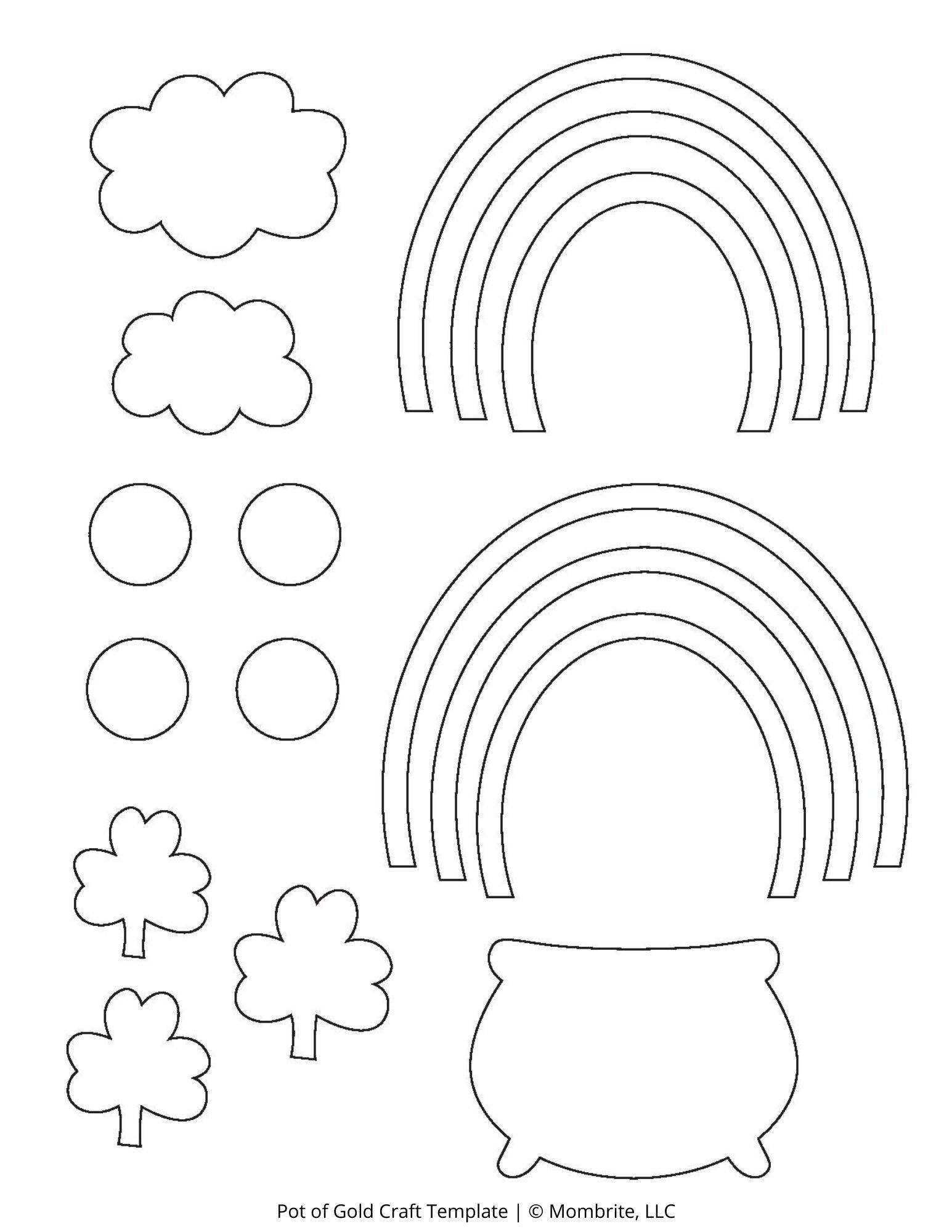 Easy Pot Of Gold Craft Free Template Mombrite