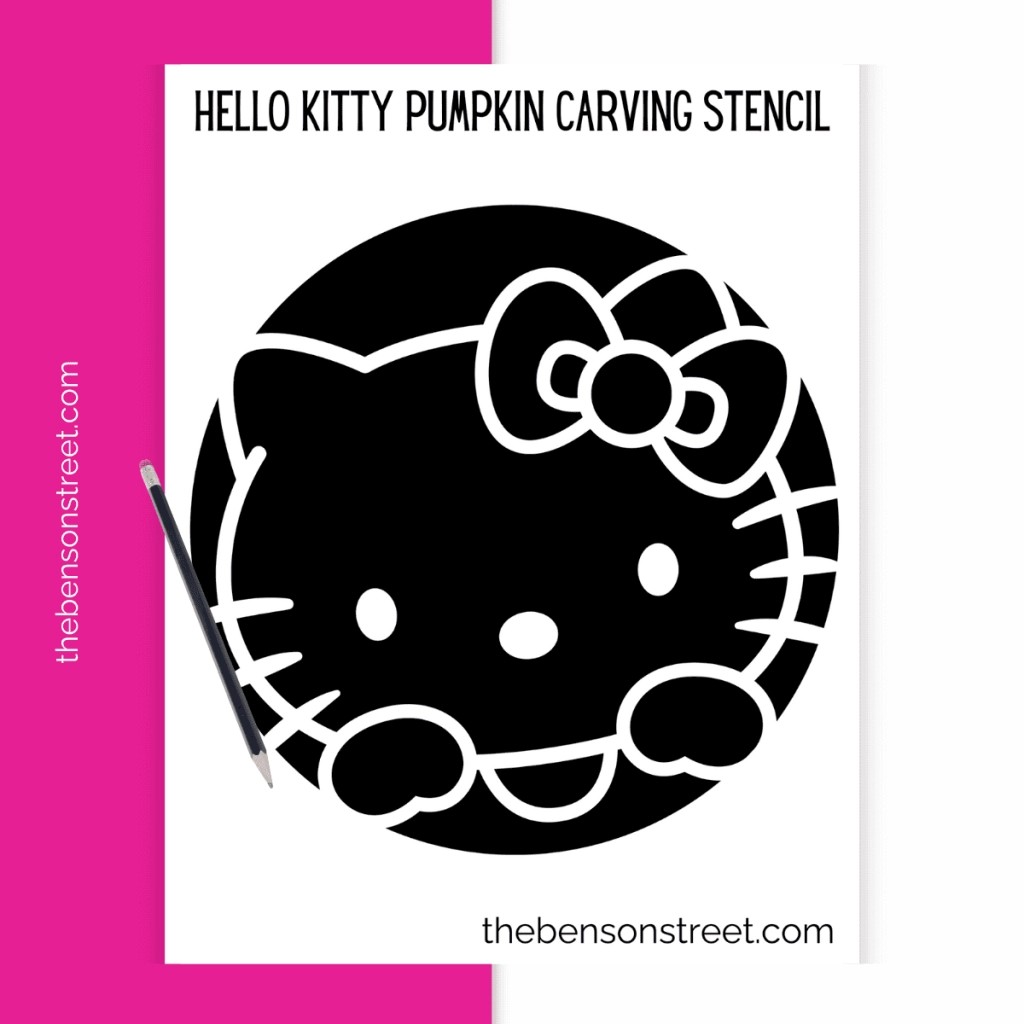 Easy Printable Hello Kitty Pumpkin Stencil For Easy Carving The 