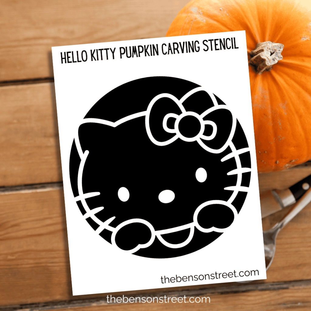 Easy Printable Hello Kitty Pumpkin Stencil For Easy Carving The 