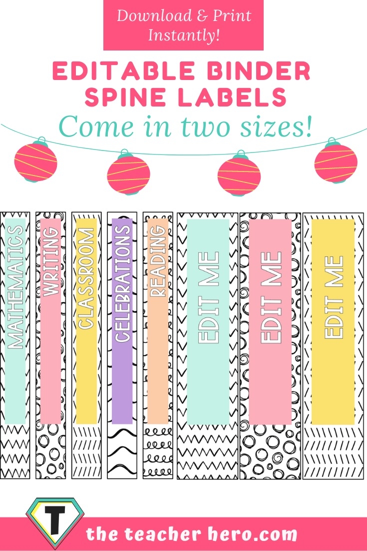 Free Printable Binder Spine Template