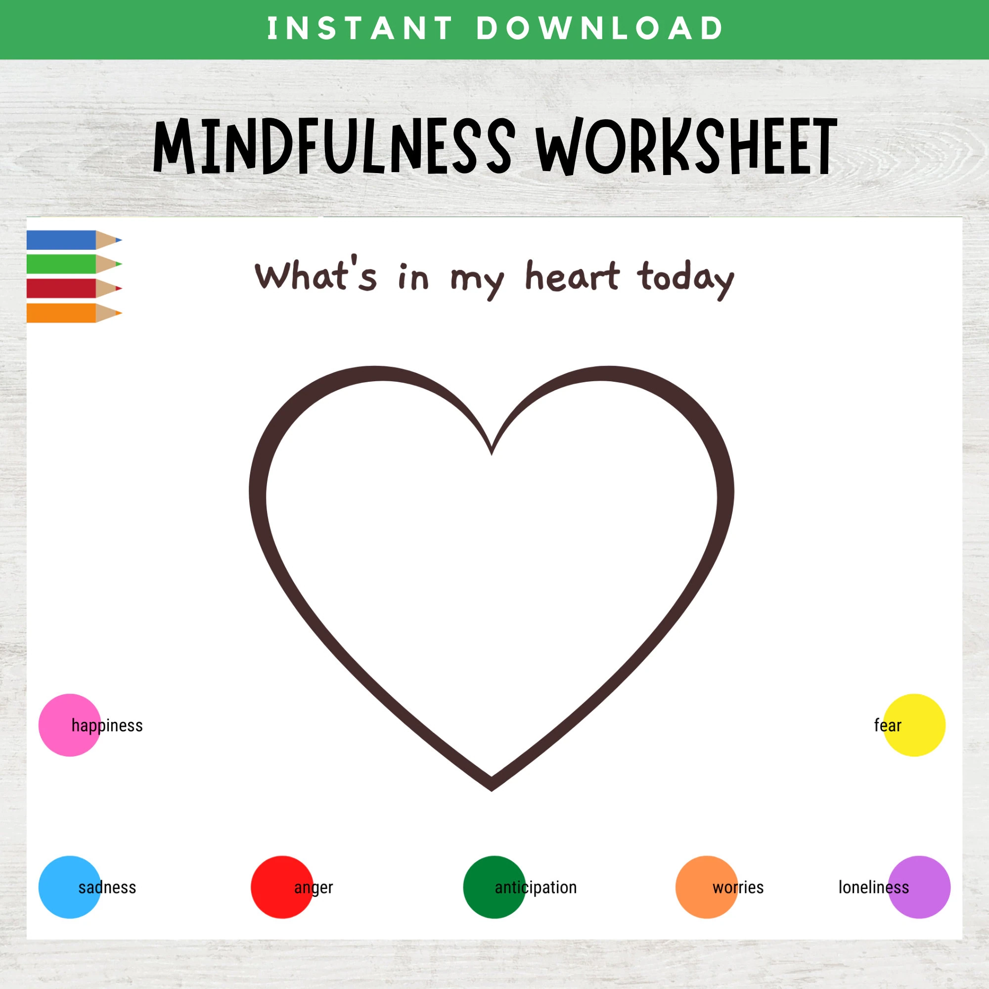 Mindfulness Printables For Kids