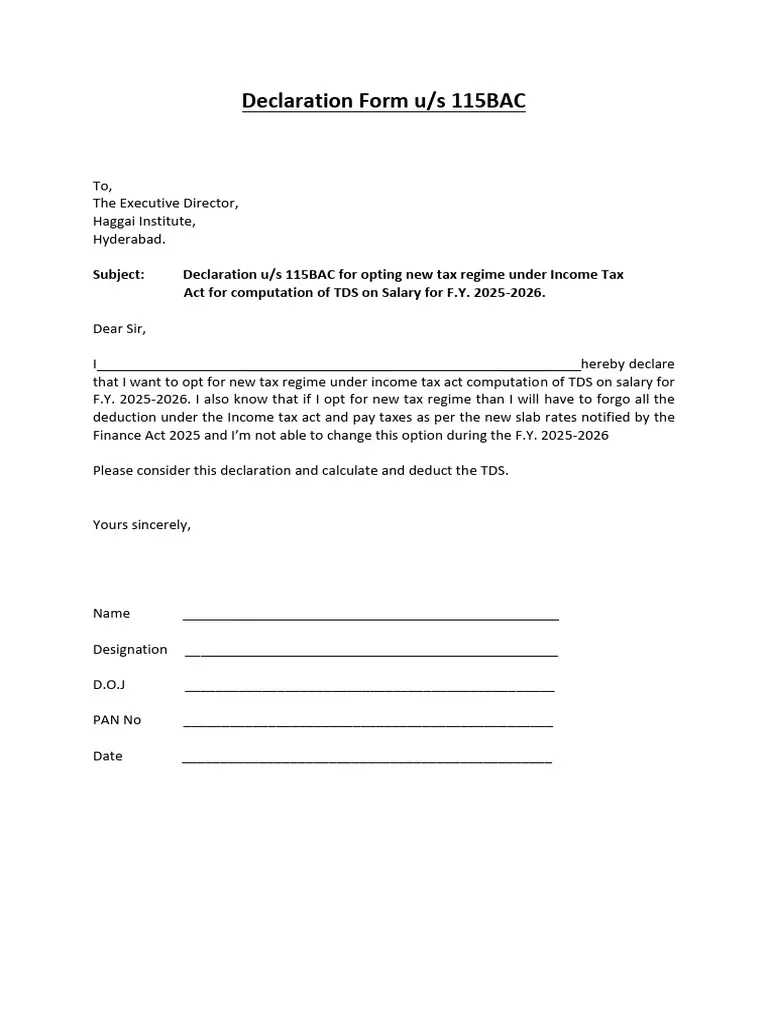 I Form 2026 Declaration Of Income
