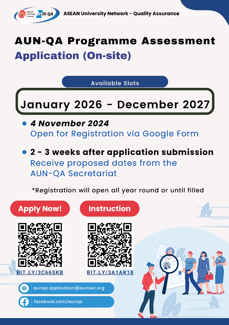 Events AUN QA PA Applications For 2026 And 2027