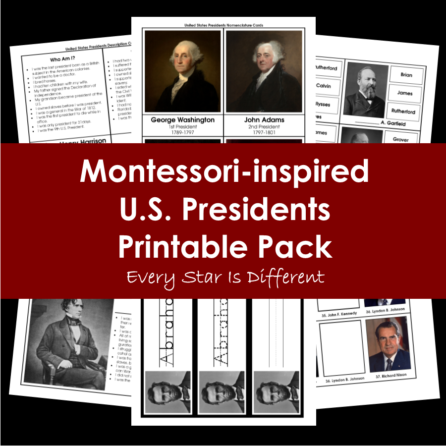 United States Presidents Free Printables