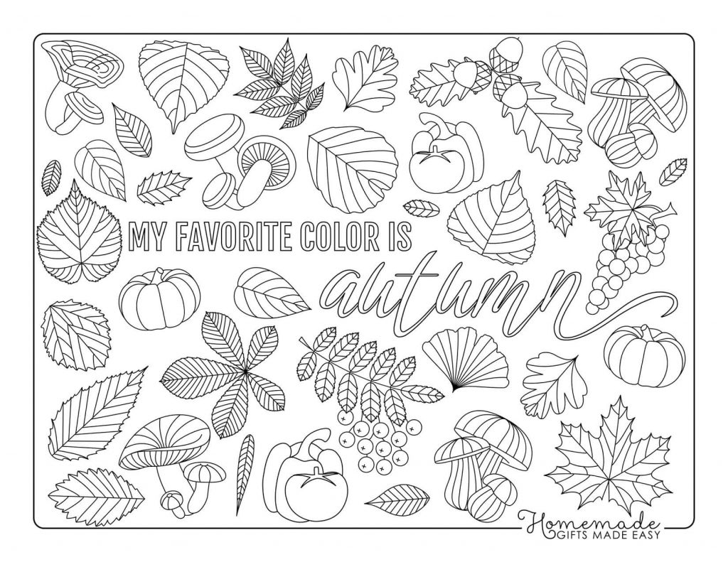 Autumn Colouring Sheets Free Printable