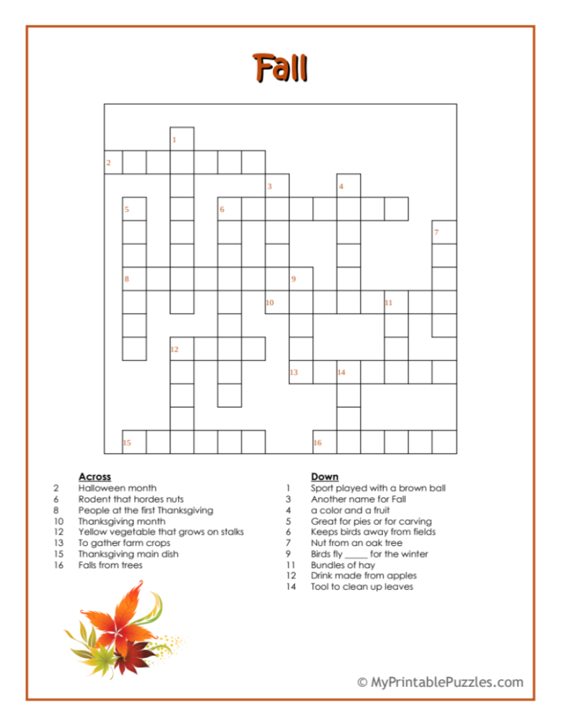 Free Printable Crossword Puzzles Online