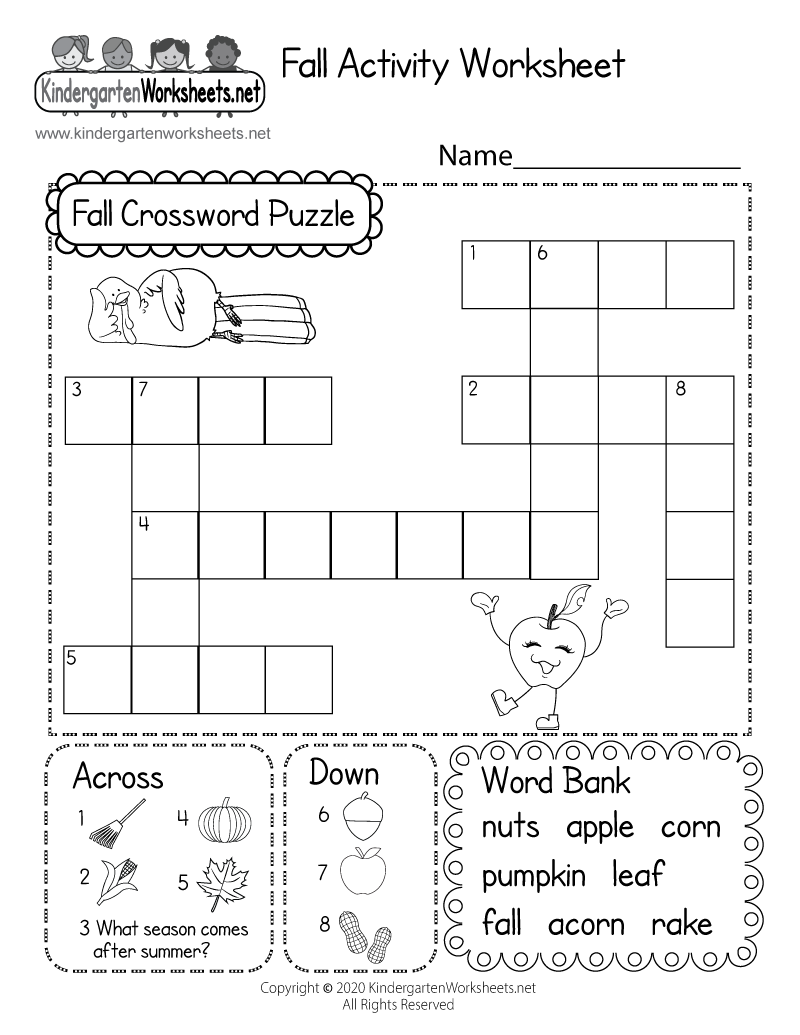 Printable Crossword Puzzles Kids Free