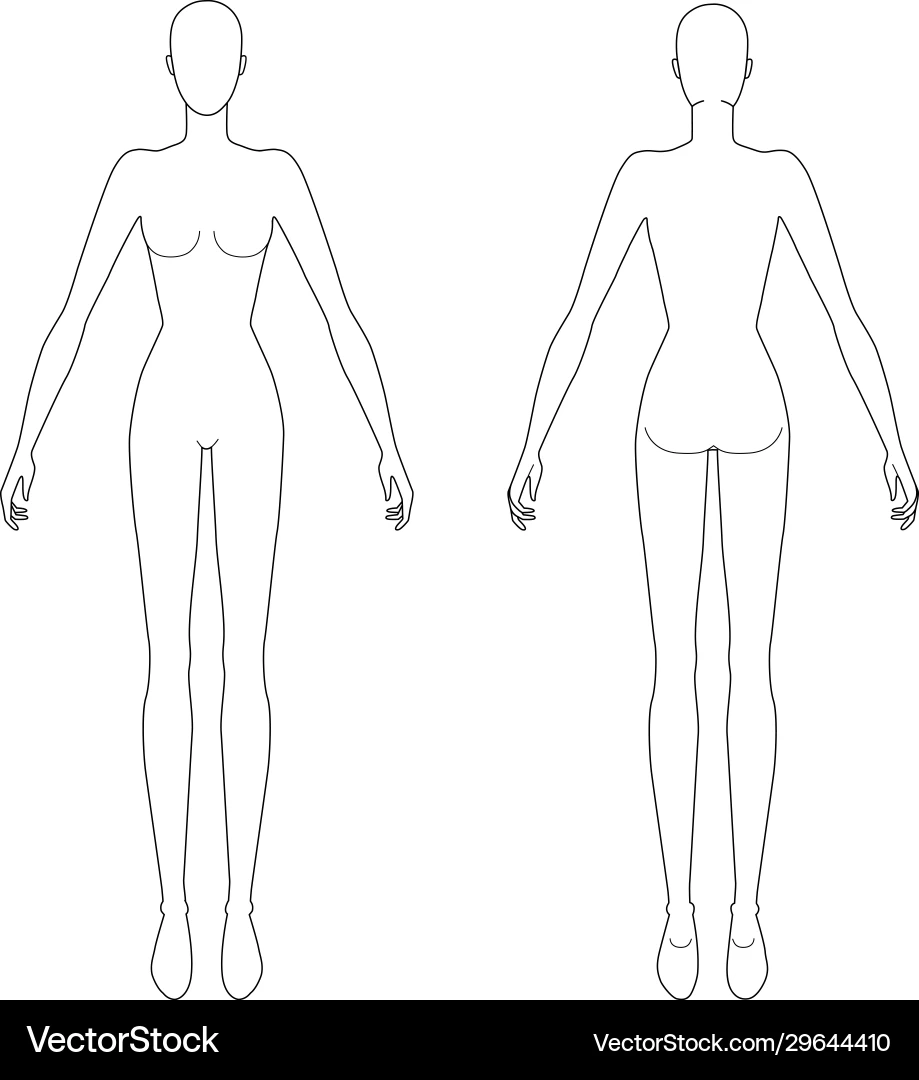 Fashion Female Figure Template Lizenzfreie Vektorgrafik 