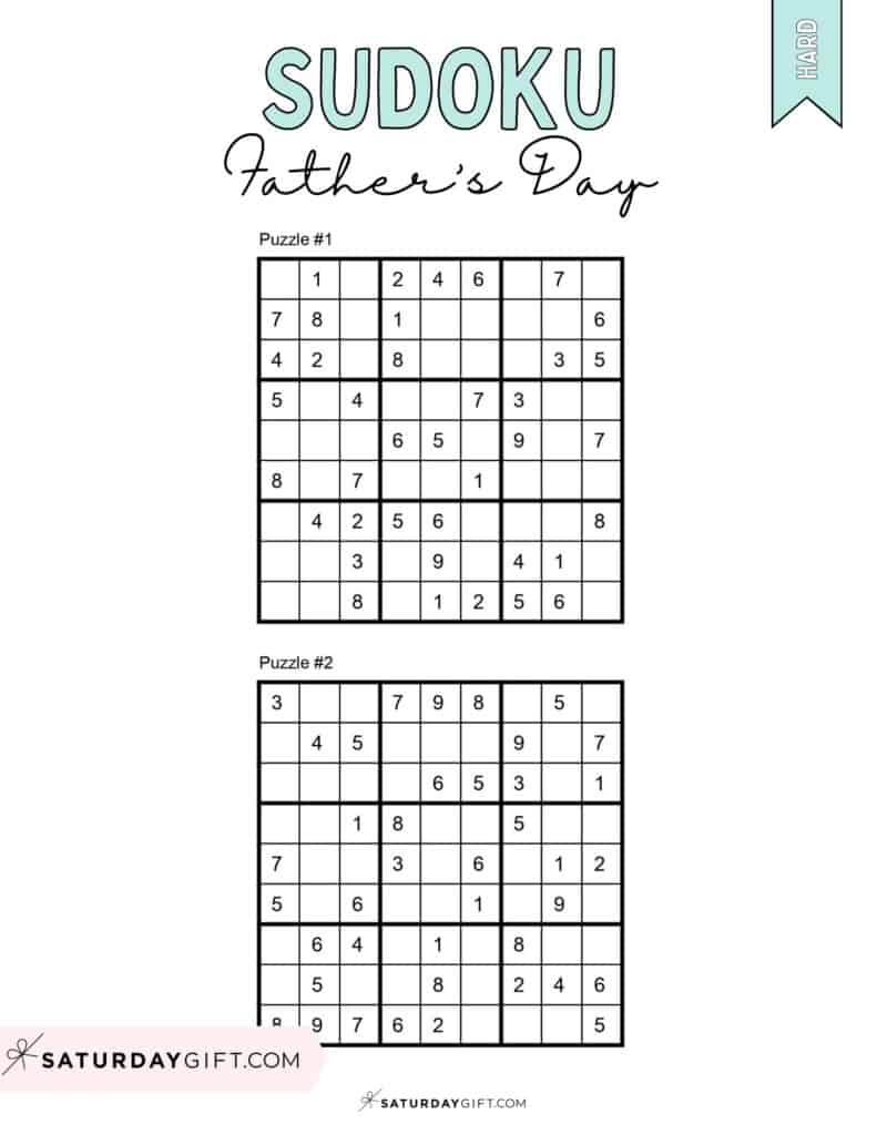 Free Printable Sudoku Puzzles Hard