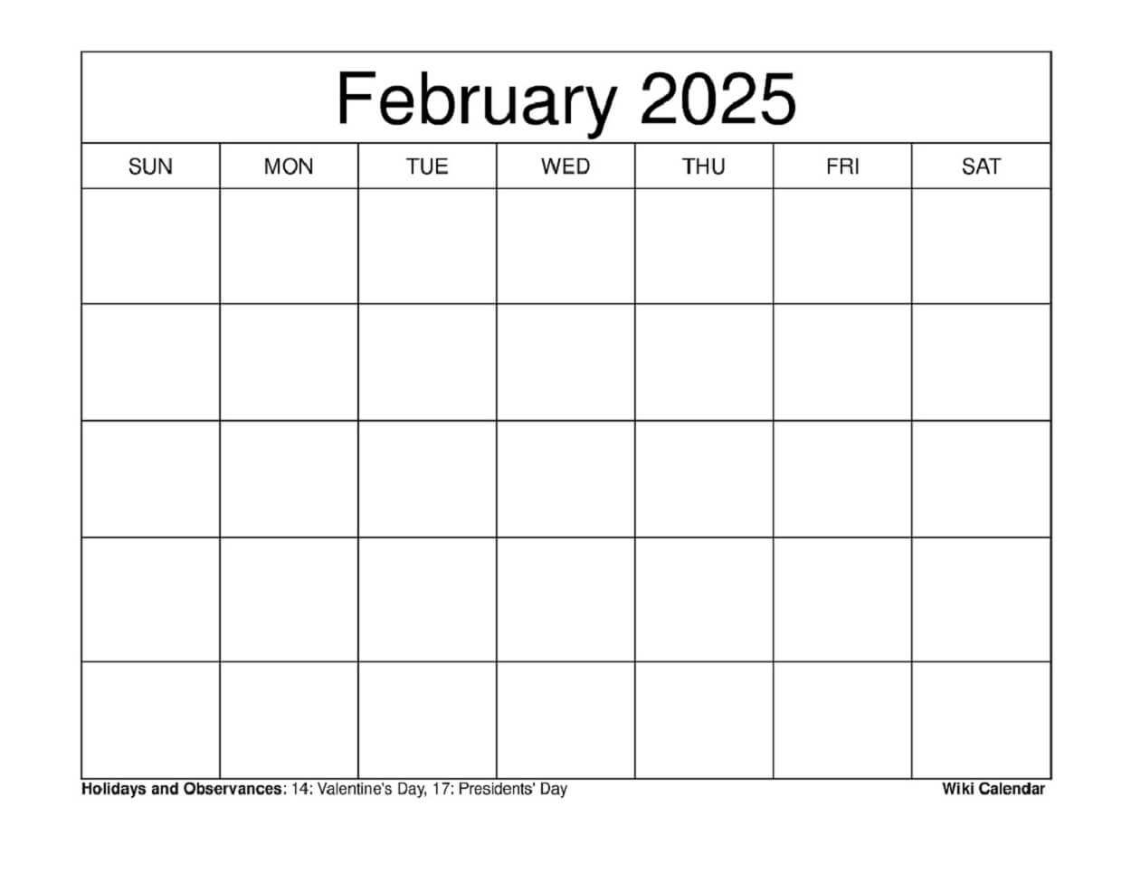 February 2025 Calendar Printable Templates amp More