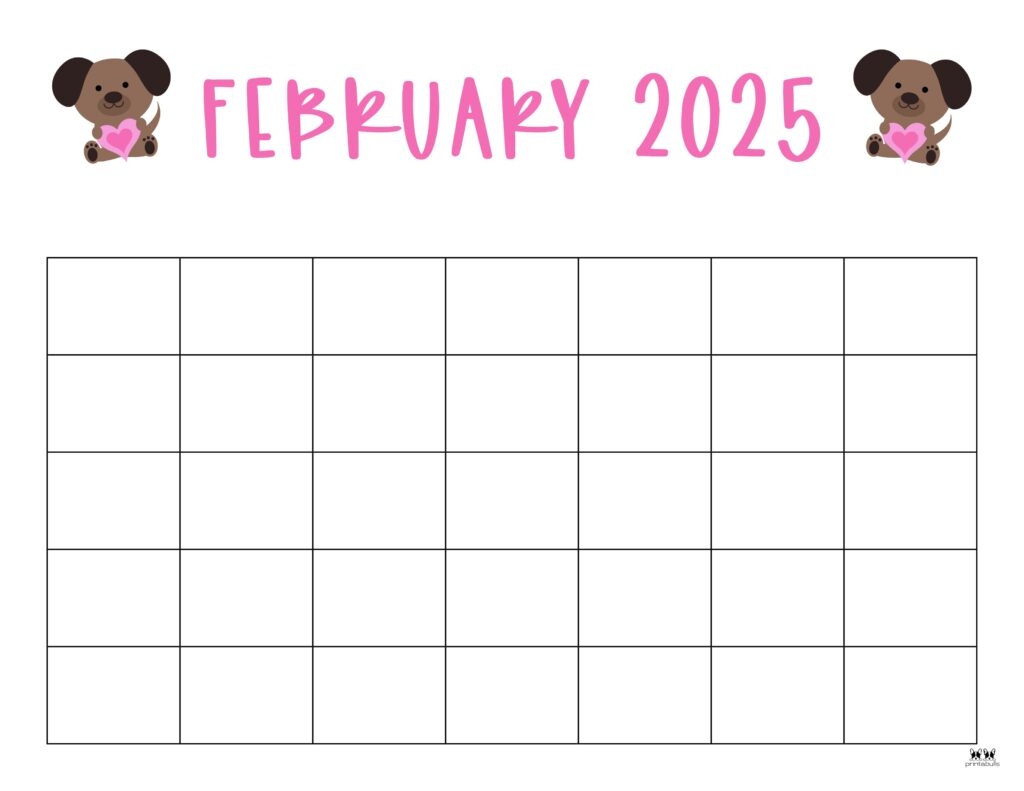 February Blank Printable Calendar
