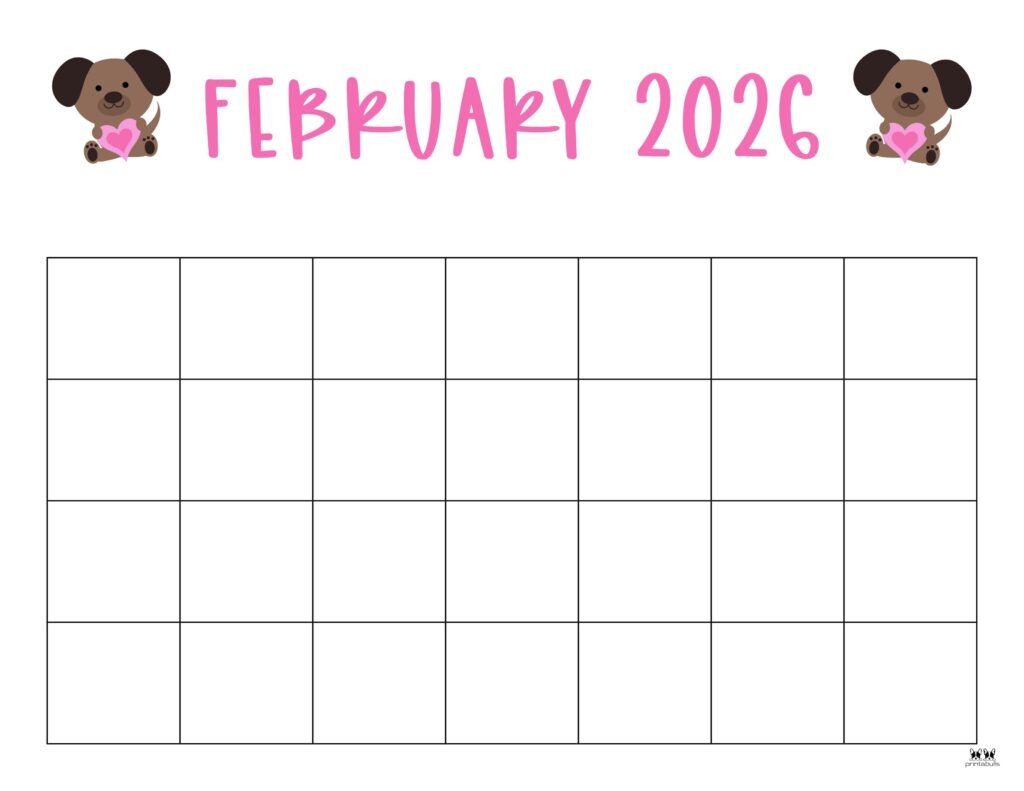 Blank Calendar Feb 2026 Printable