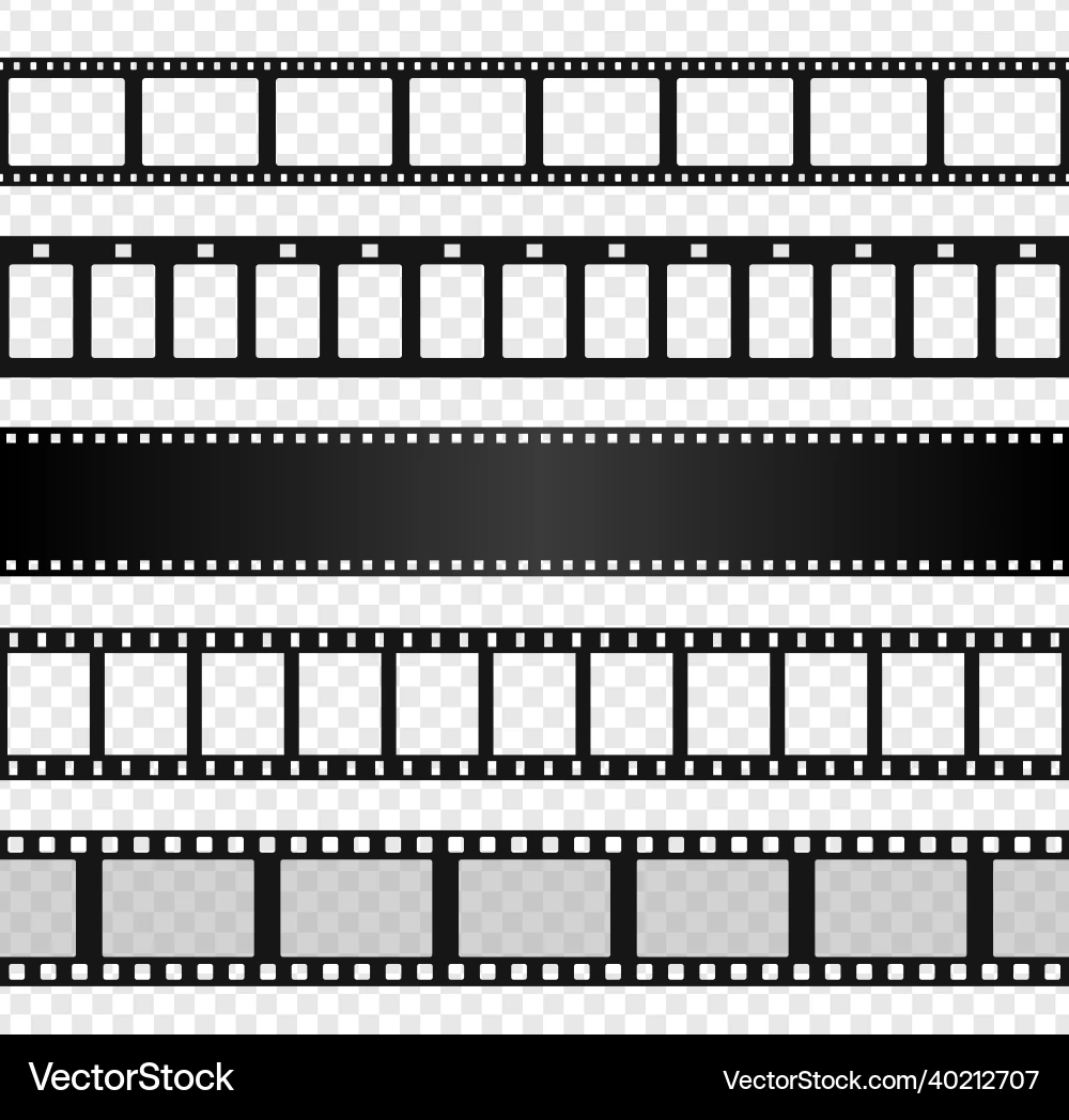 Film Strip Template Black Movie Reel Lizenzfreie Vektorgrafik 