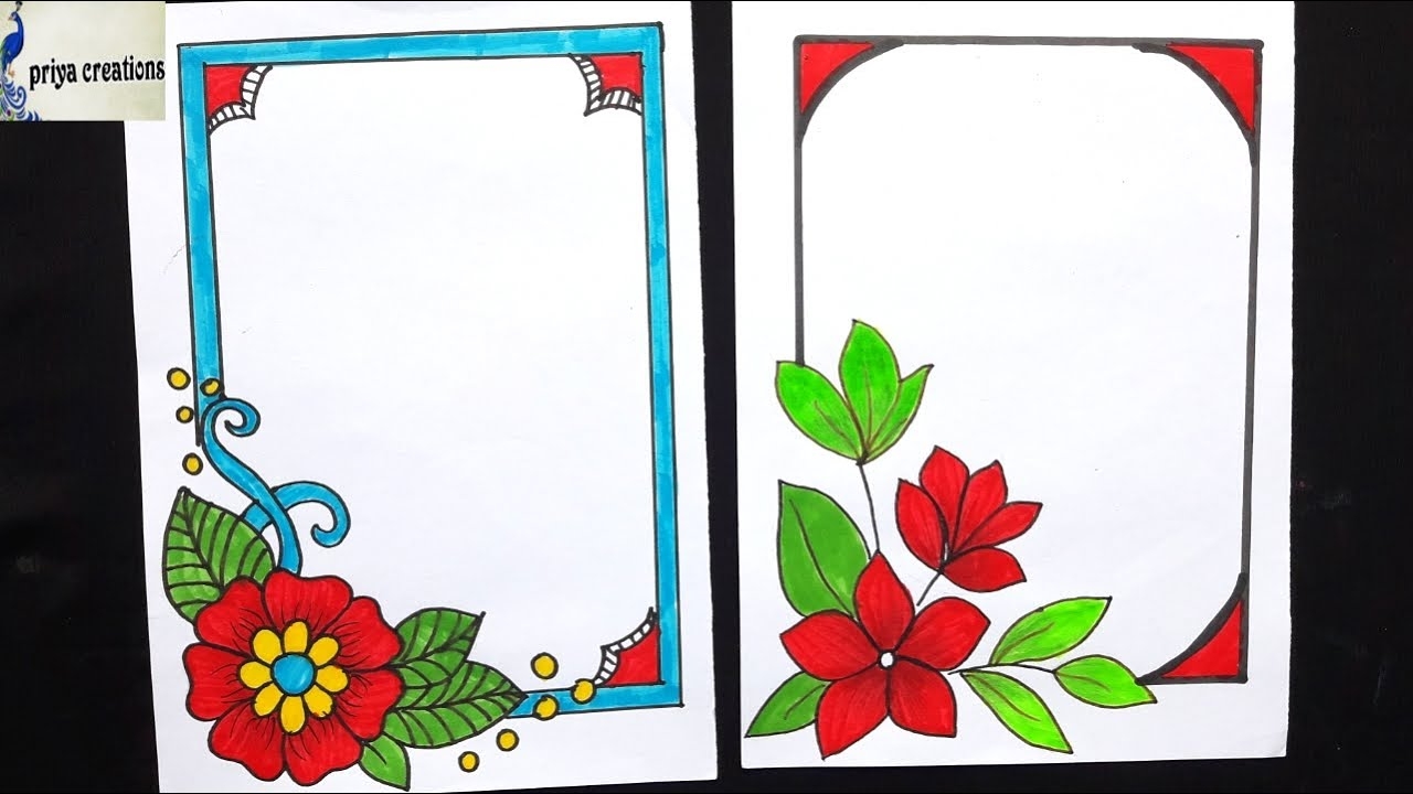 Simple Flower Design For Project Work