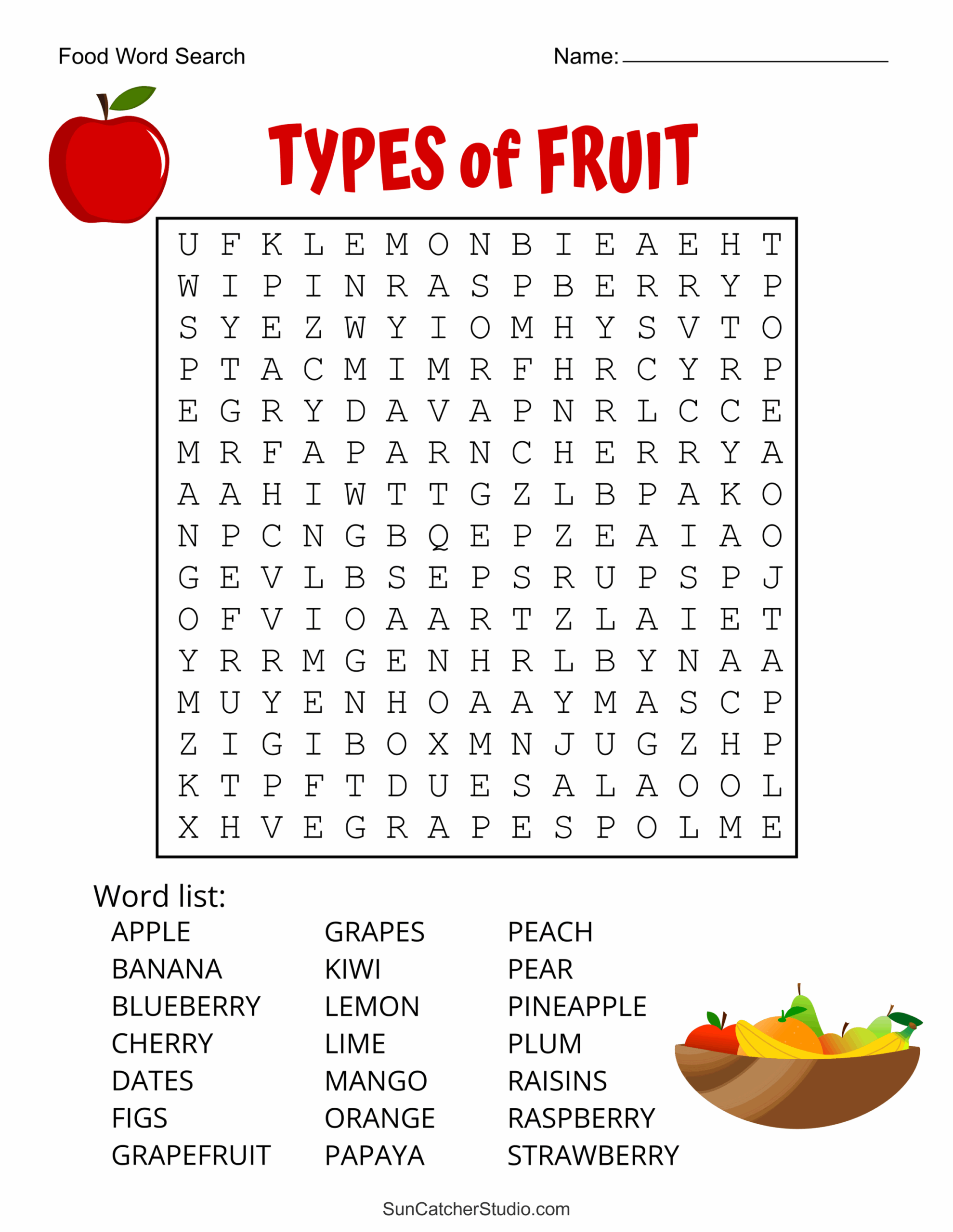 Printable Find The Word Puzzles