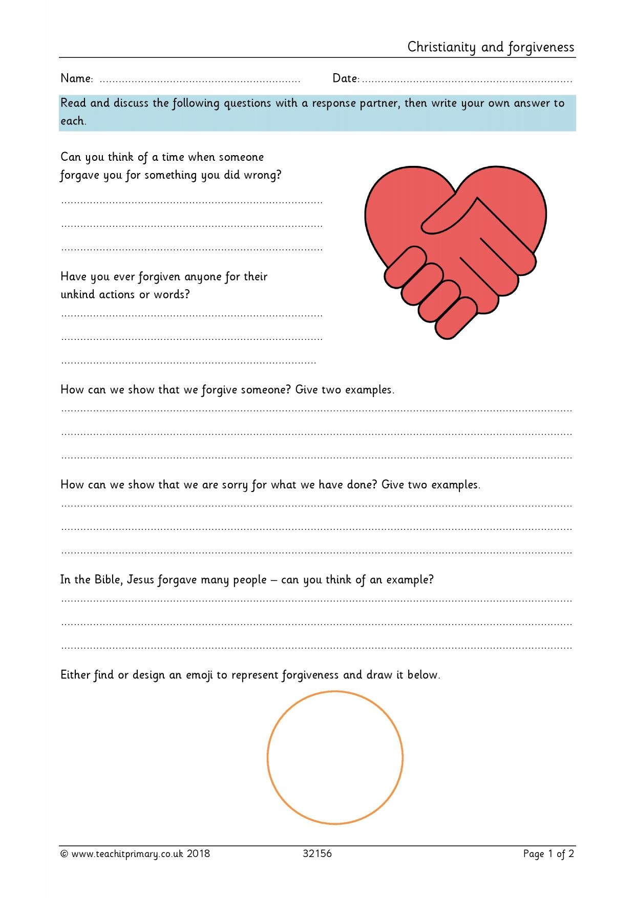 Forgiveness RE KS2 Christianity Teachit