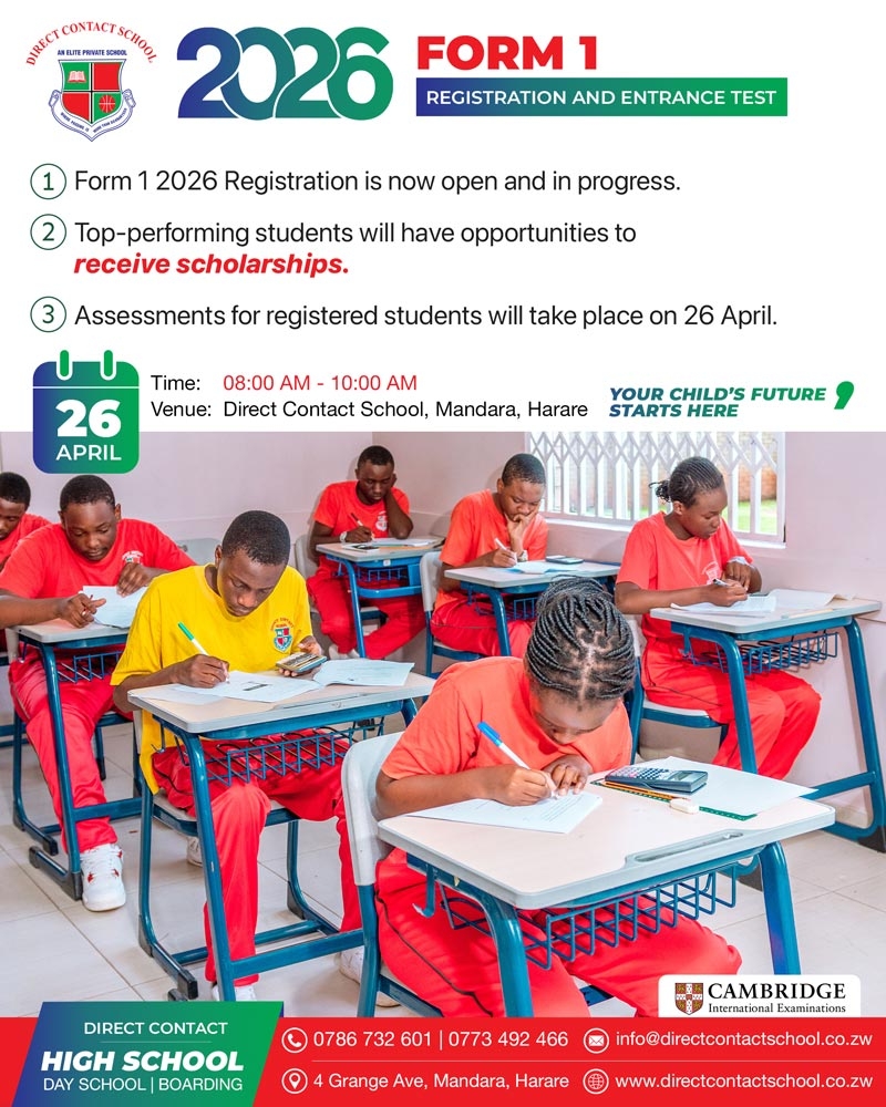 Form 1 2026 Registration And Entrance Test Direct Contact School