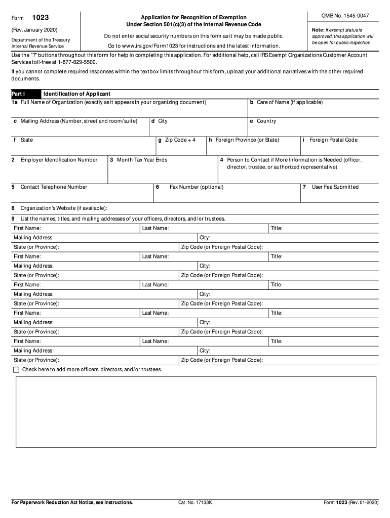 Form 1023 Fill Out amp Sign Online DocHub