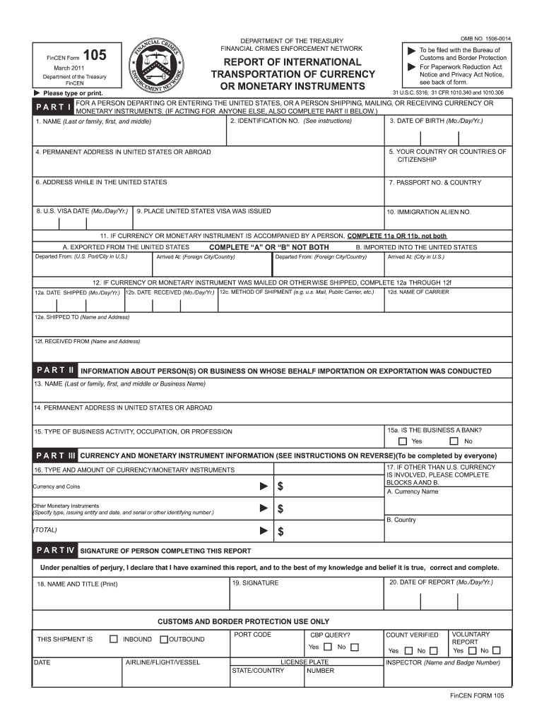 Form 105 2011 Fill Out amp Sign Online DocHub