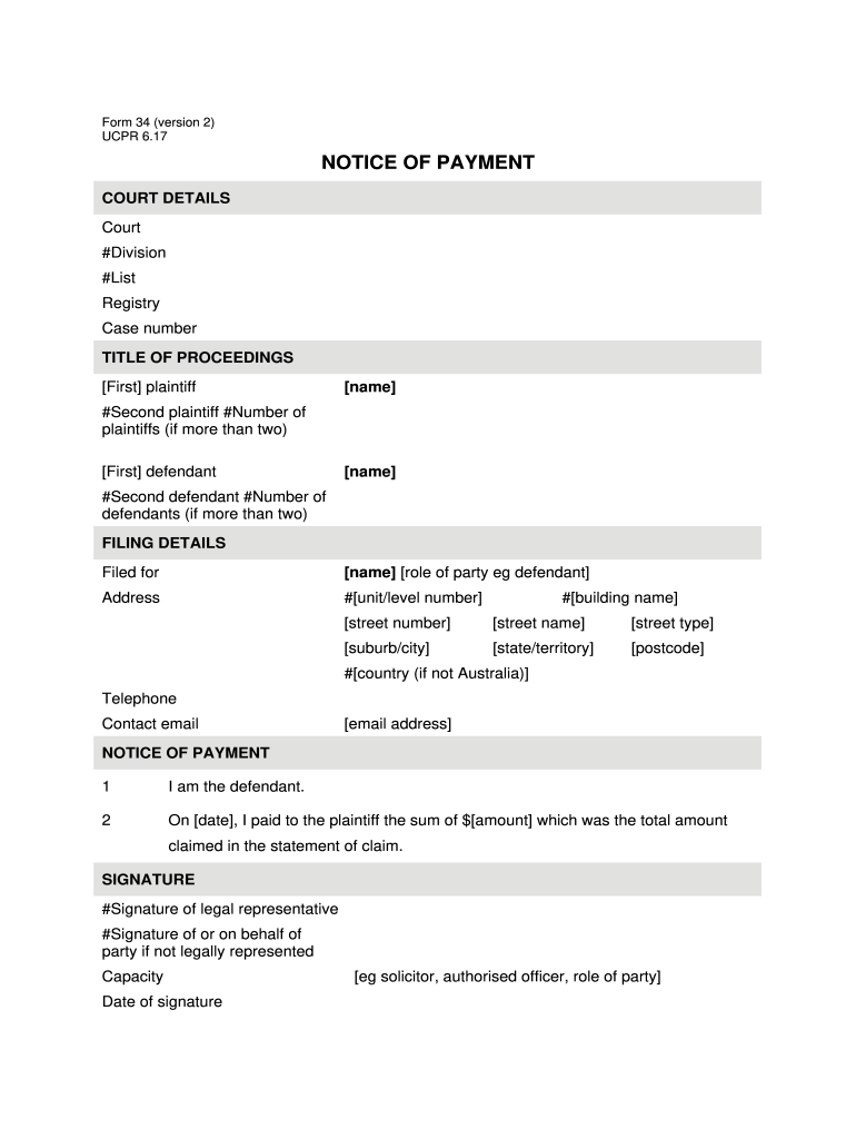 Form 34 Notice Fill Out amp Sign Online DocHub