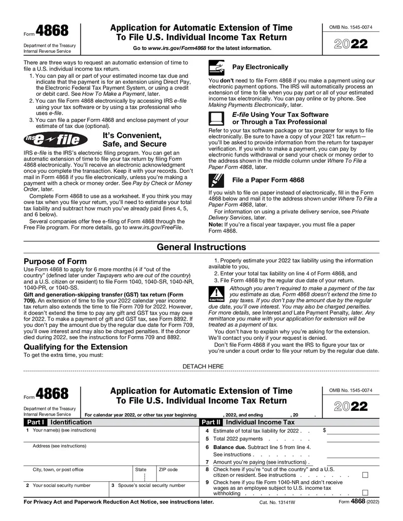 Form 4868 Fill And Sign Online With Lumin