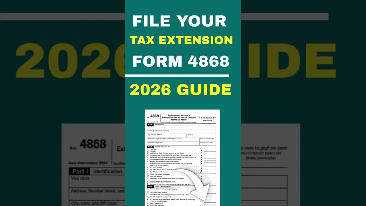 Form 4868 Tax Extension 2026 Quick Guide shorts YouTube