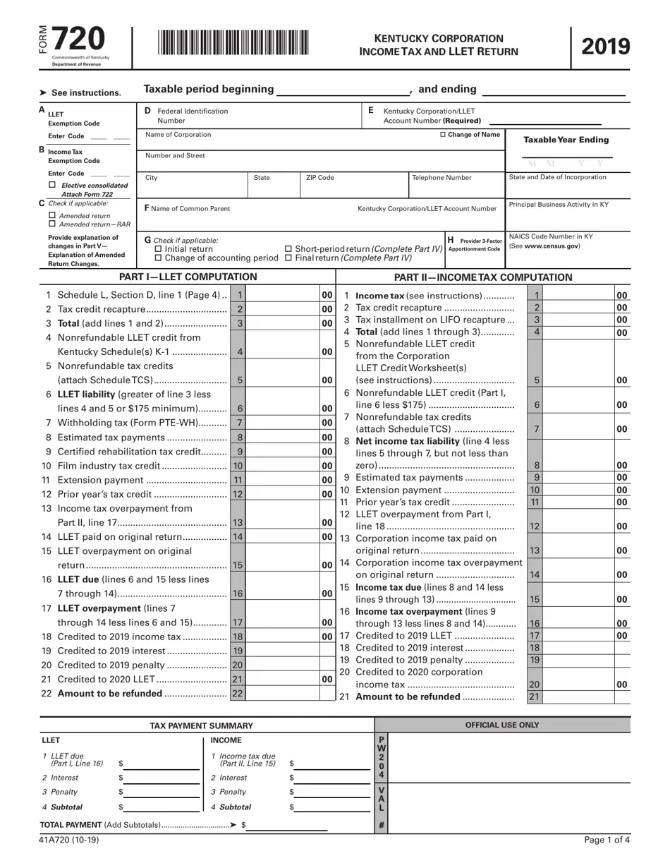 Form 720 41A720 2019 Fill Out Sign Online And Download 
