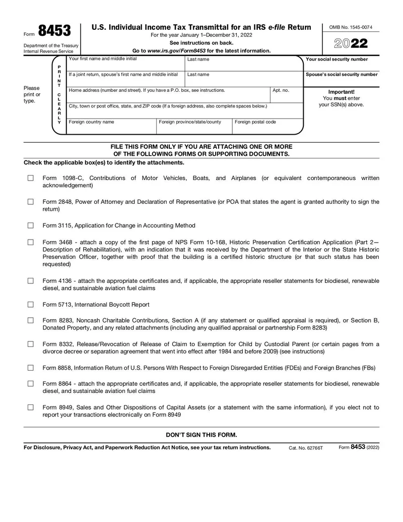 Form 8453 Fill And Sign Online With Lumin