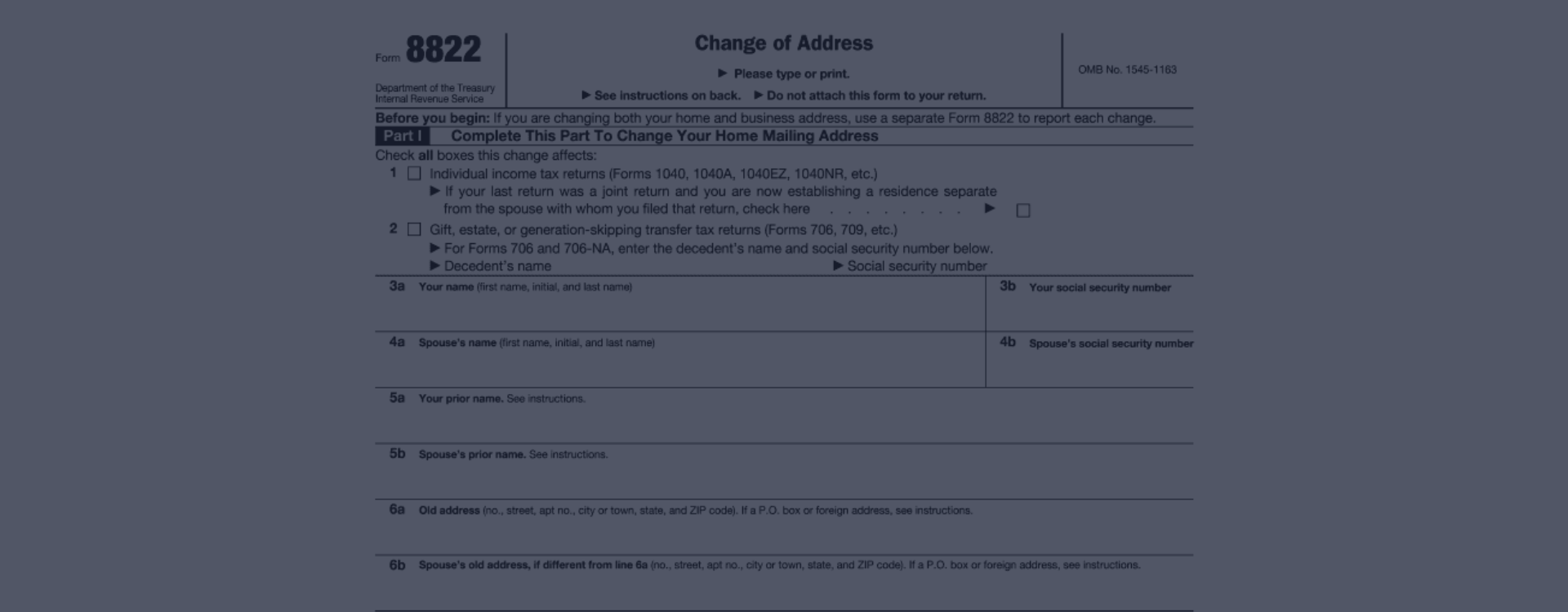 Irs Change Of Address Form 8822 Online