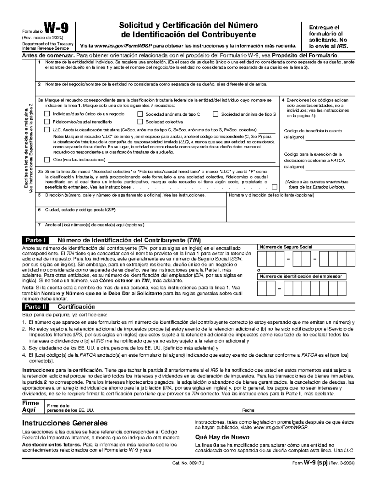 W9 Form Para Que Es