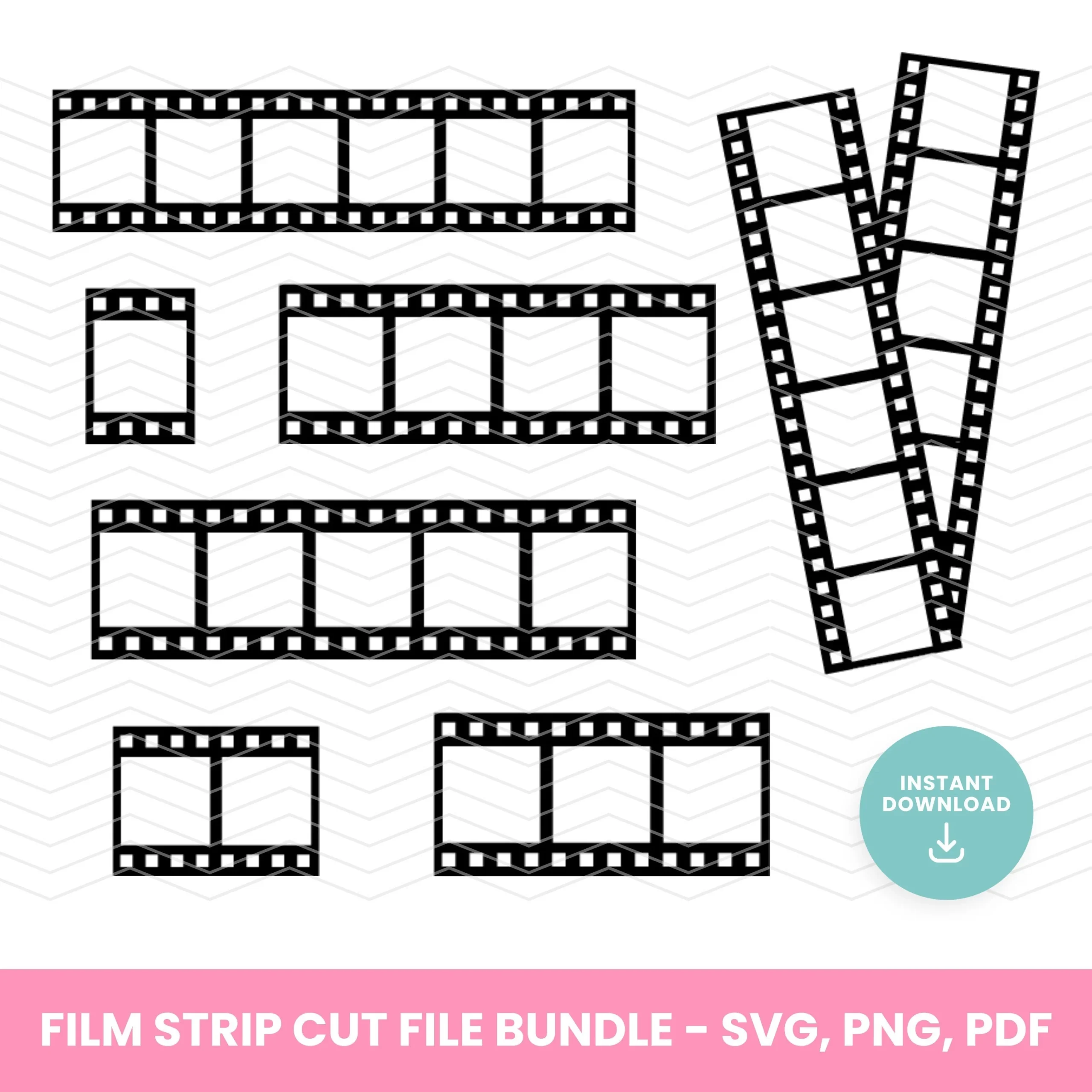 Foto Film Streifen SVG Bundle Geschnitten Datei Film Reel Form 