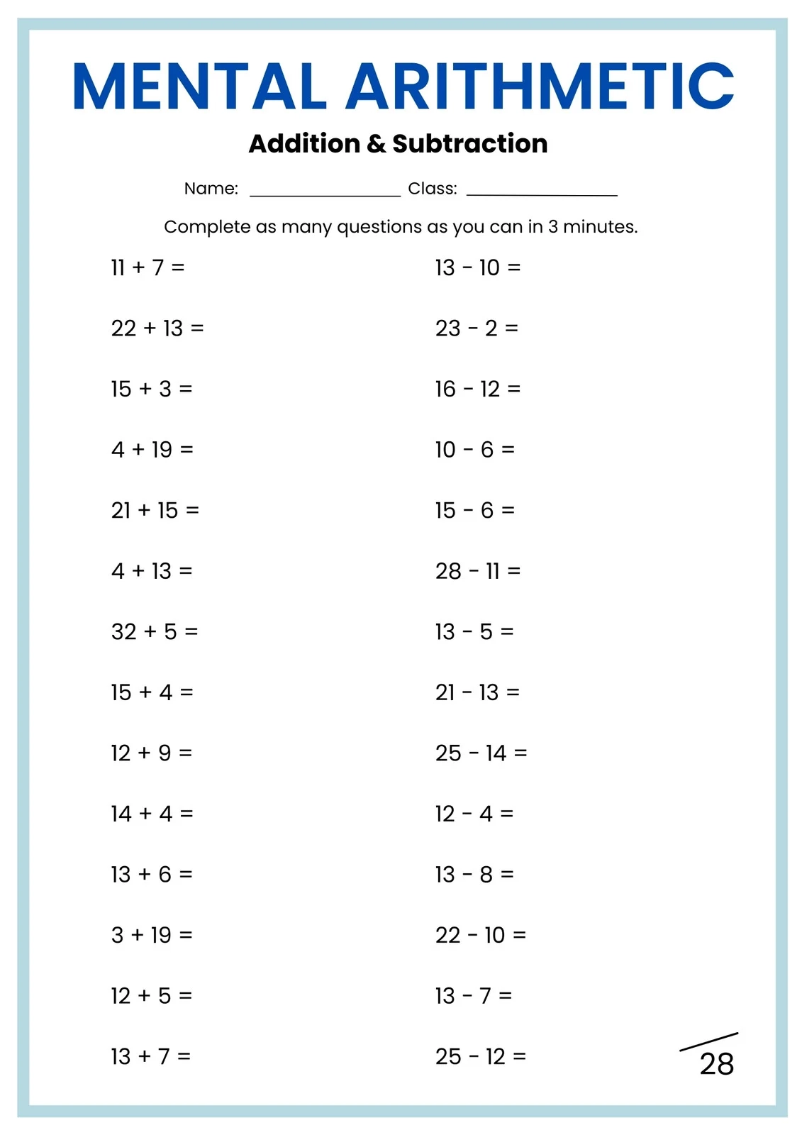 Free 3rd Grade Math Worksheets To Customize Canva