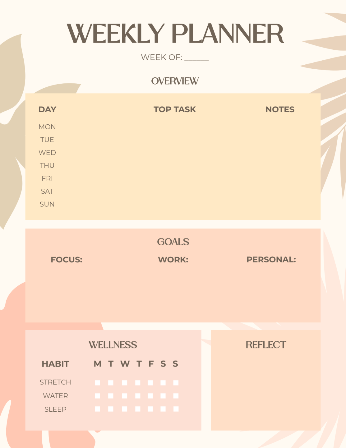 Free Aesthetic Weekly Planner Template To Edit Online