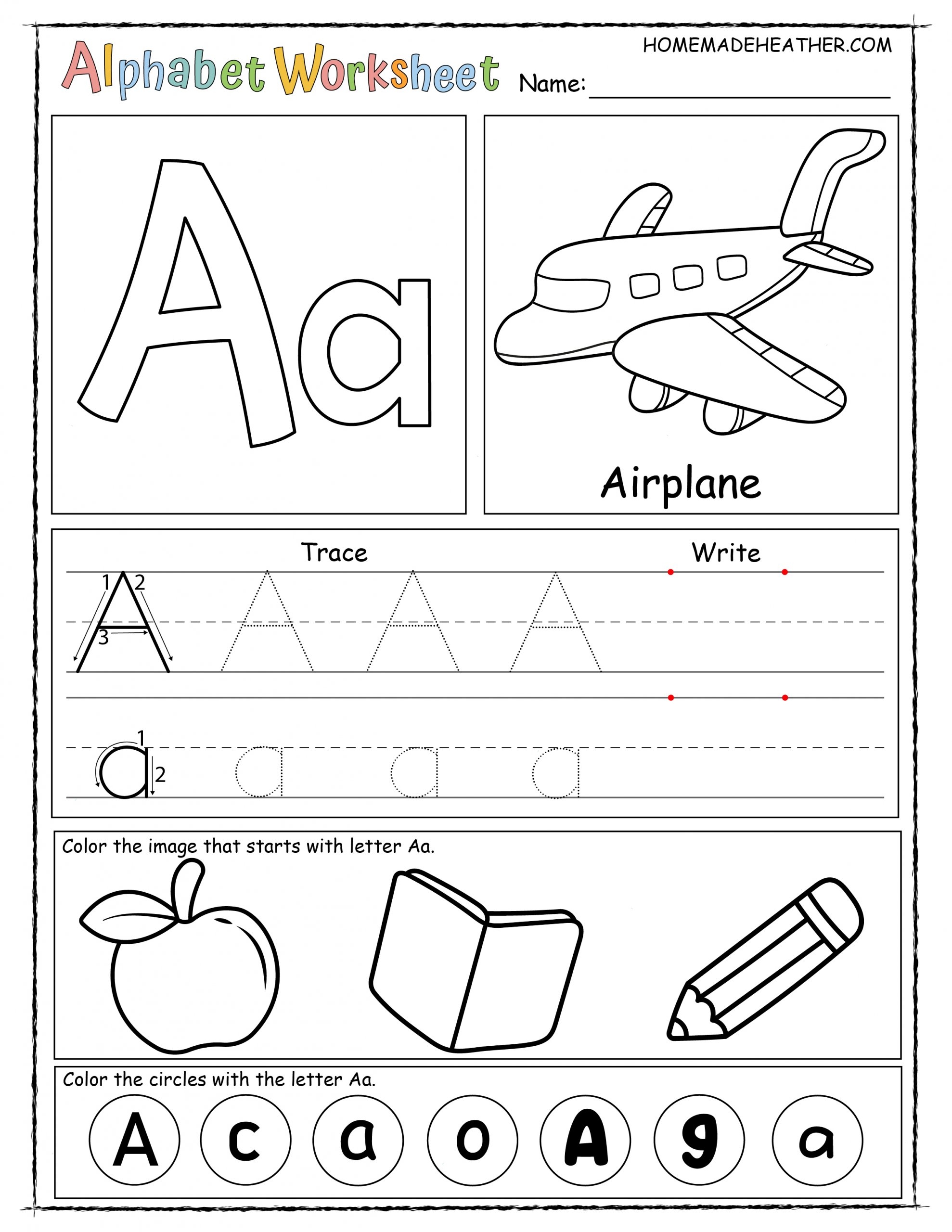 Alphabet Worksheets Printable Free