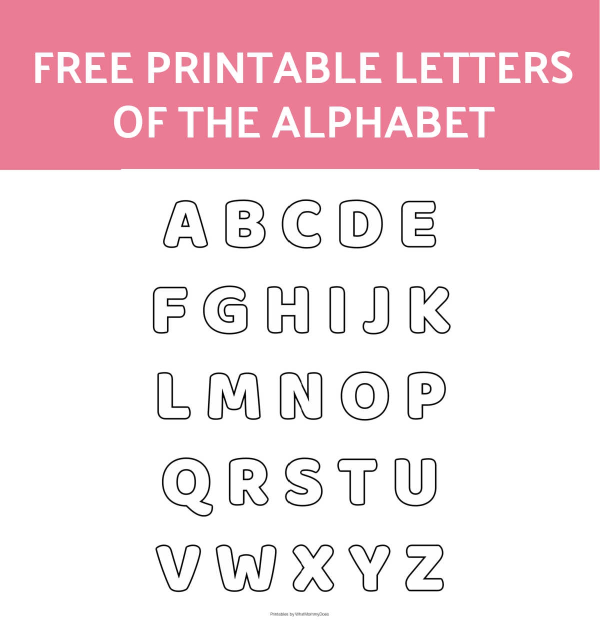 Free Alphabet Printables Letters Worksheets Stencils amp ABC 