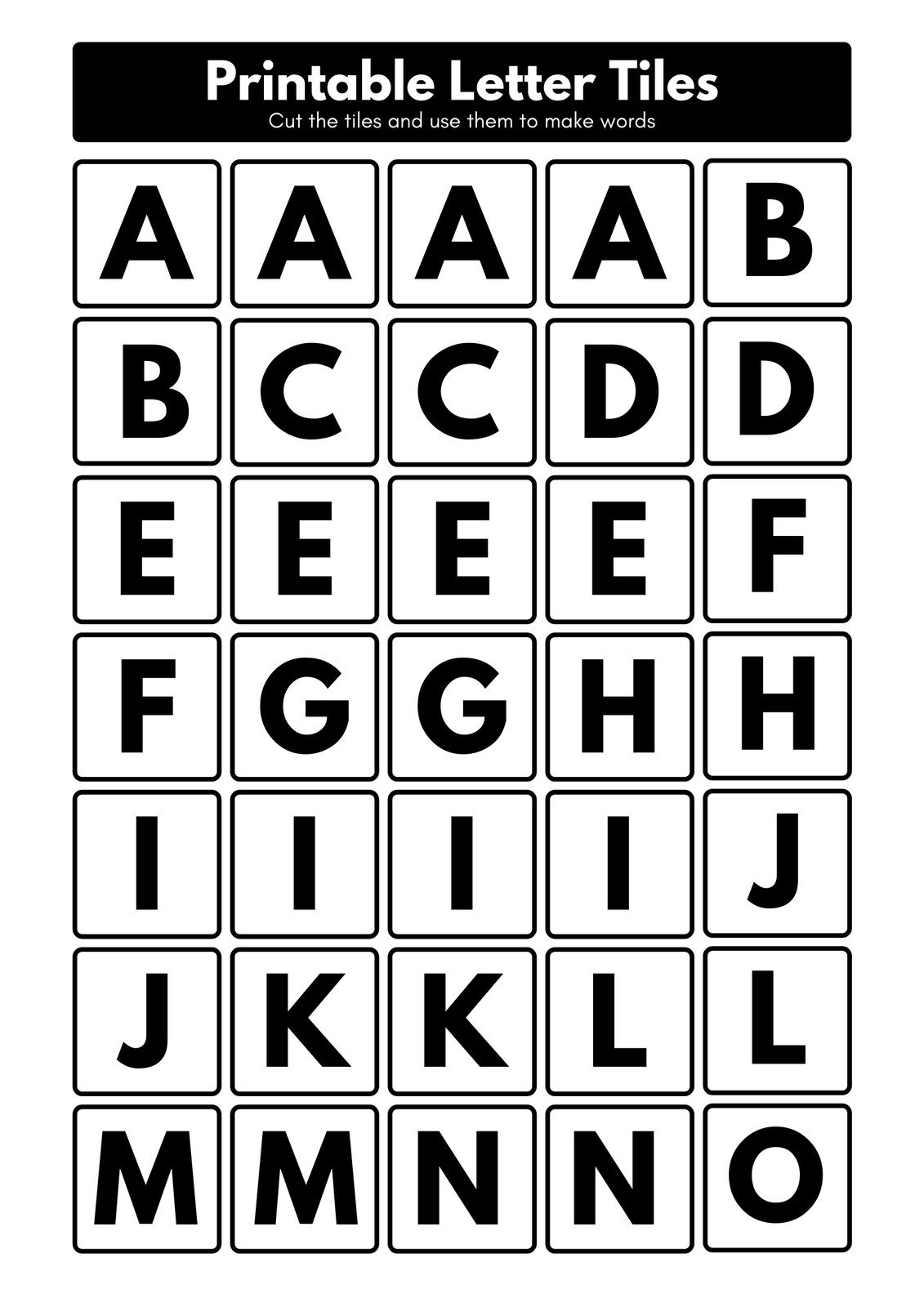 Free Printable Block Letters Template
