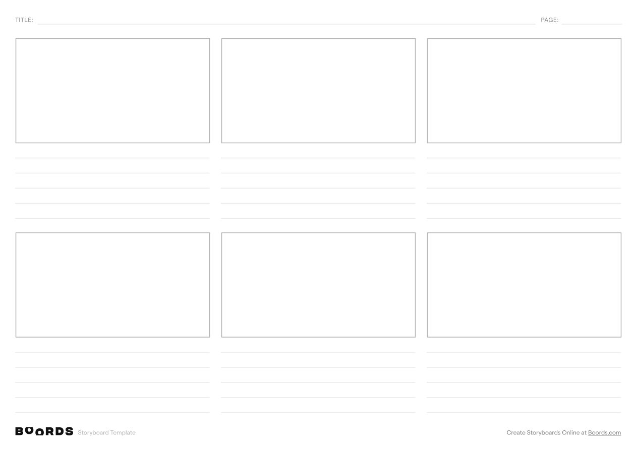 FREE Blank Storyboard Templates Instant Download Boords